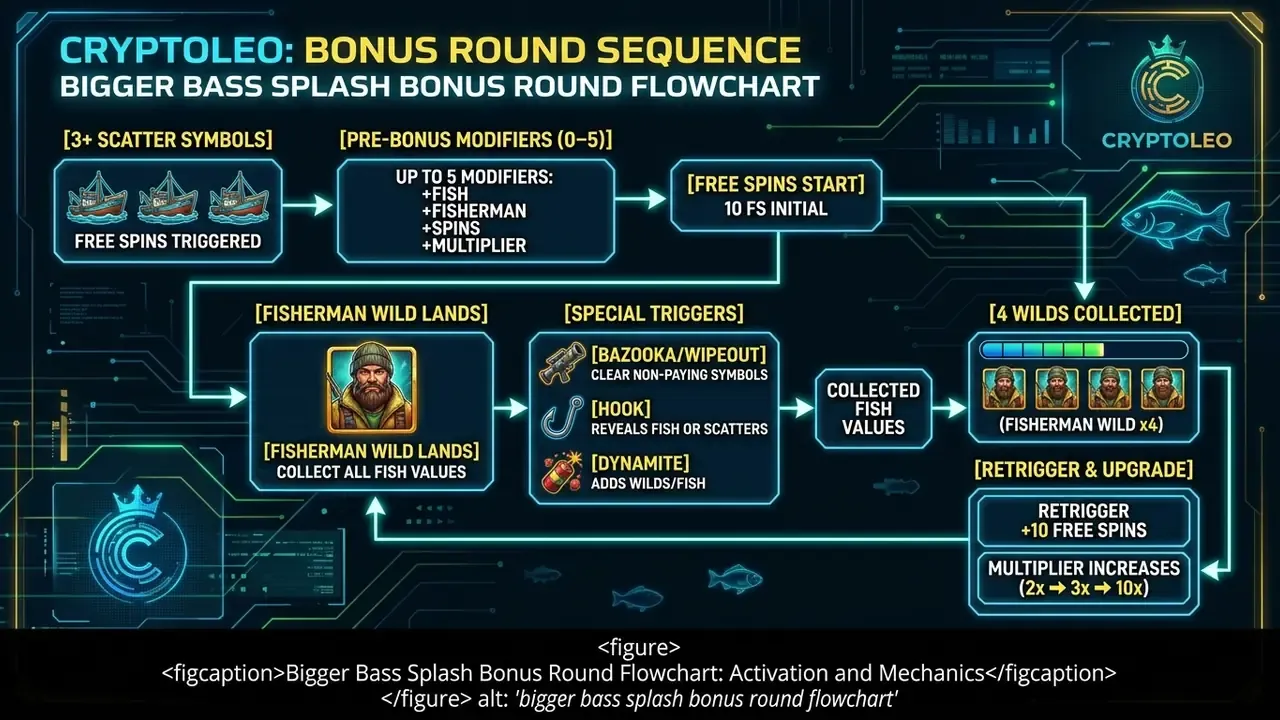 bigger bass splash bonus round flowchart